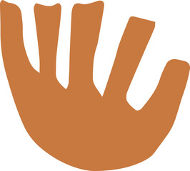 Fototapeta premium Orange Abstract Floral Shape 2 Element