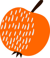 Orange Apple Fruit Illustration