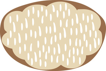 Textured Brown Cloud Grass Illustration