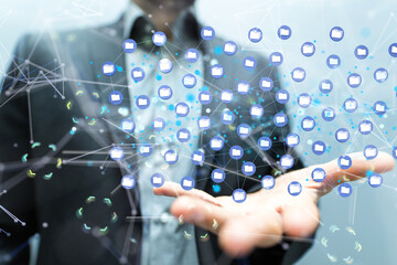 data network 3d digital info