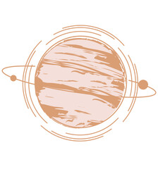 Planet with a ring illustration
