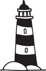 Lighthouse Doodle Illustration