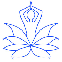 Abstract man in a lotus pose illustration