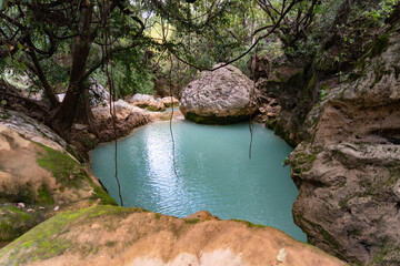 Blue water river in Apoala Oaxaca
