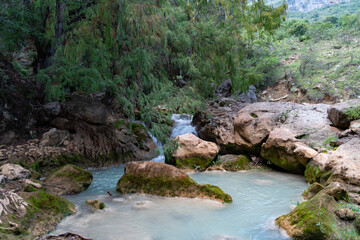 Blue water river in Apoala, Oaxaca, thyristic route