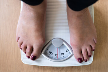 Person Standing On Weighing Scale