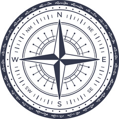 Vintage nautical compass © Tartila