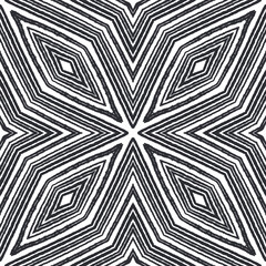 Exotic seamless pattern. Black symmetrical