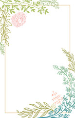 Elegant metallic nature frame