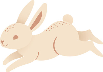 Cute jumping rabbit