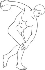 Sculpture of Greek discus thrower