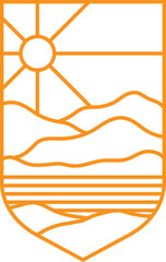 Badge Landscape Illustrations