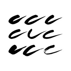 Black ink grunge brushes vector