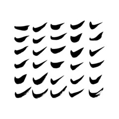 Obraz premium Black ink grunge brushes vector