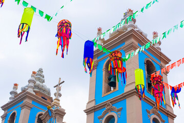  Decoration of Pillory, Sao Joao Festival, Historic Center of Salvador, Bahia.
