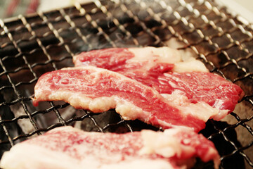 カルビ炭焼き 網焼きバーベキュー