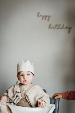 Picture of an adorable baby with a crown