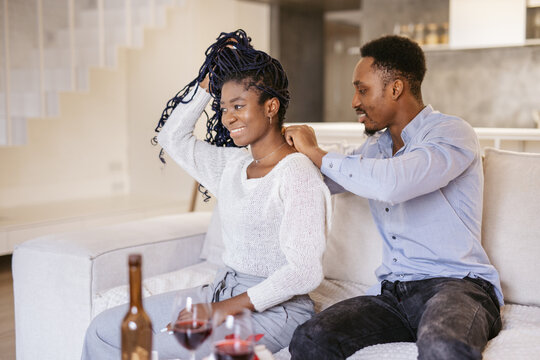 Female enjoying gifted jewelry 
