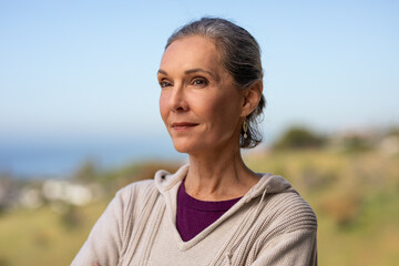 Woman Looks Longingly Into The Distance