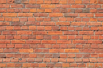 Red brick wall background texture, old concept