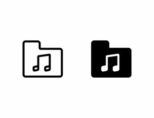 Fototapeta premium folder icon. outline icon and solid icon