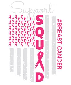 support squad cancer svg png, cancer usa flag , cancer fight svg, Fight Flag svg, Pink Ribbon USA Flag svg, Breast Cancer awareness SvG
