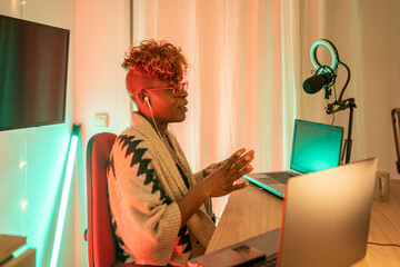 Influencer Working From Home Streaming  
A Video Podcast.