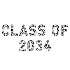 Class of 2034 SVG png, half leopard cheetah print class of 2034, Seniors 2034 SVG png, Graduation class of 2034 svg png, first day of school
