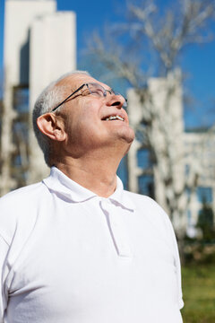 Portrait of a Self-aware Optimistic Positive Happy Senior Man