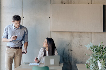 Boss Talking To Employee In The Office