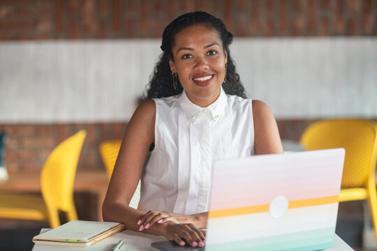 Businesswoman portrait at coworking