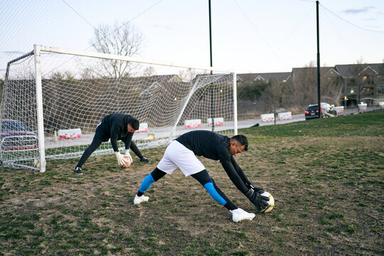 soccer goalkeepers stretching