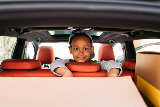 Little Boy in Car 