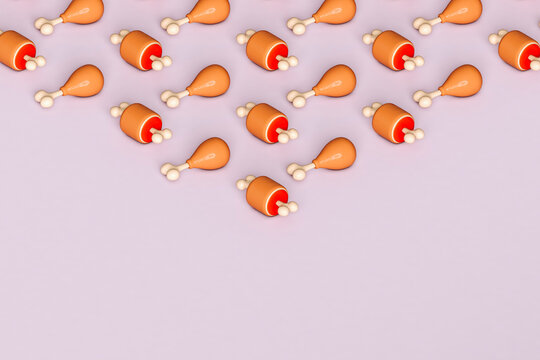 triangle of fried fast food with copy space