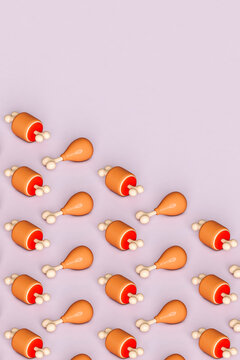 fast food chicken with copy space. 3d render