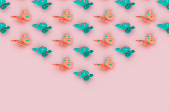 triangle from 3d cartoonish butterflies