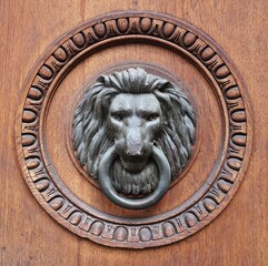 Lion door knocker