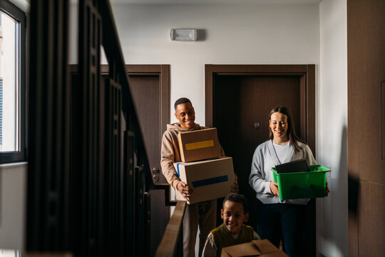Family Moving into New Home