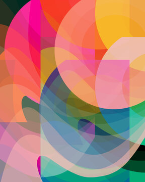Abstract Layers Of Vibrant Colors