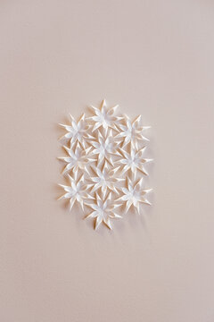 Flowers origami made of craftpaper