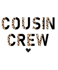 Cousin crew svg, half leopard cheetah print Cousin crew svg png, newborn svg, leopard cousin svg png, cousins onsie svg, baby svg, newborn
