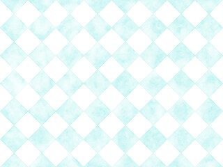 水彩のダイヤ柄1　水色Ver