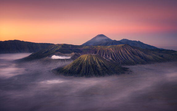 Mount Bromo In Java, Indonesia. Volcano