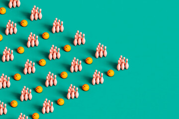 triangle from bowling game tools. 3d render