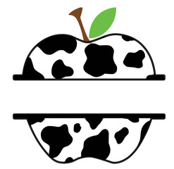 apple Split Monogram Svg, apple svg, teacher svg, school svg, apple name frame svg, apple svg, apple COW leopard cheetah svg, monogram svg
