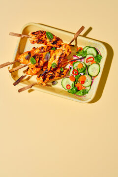 Curry Asian Chicken Skewers