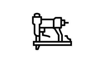 air staple gunicon vector simple outline style with white background