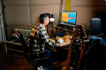 Music composer using electronic equipment