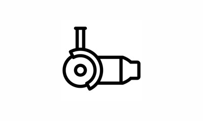 grinding machine icon vector simple outline style with white background