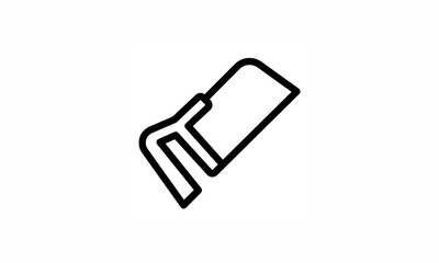 hacksaw icon vector simple outline style with white background